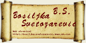 Bosiljka Svetozarević vizit kartica